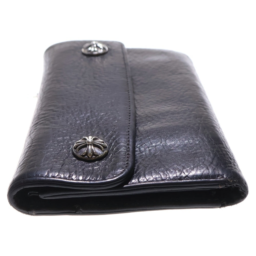 CHROME HEARTS(クロムハーツ) WAVE ウェーブ レザーウォレット 財布 ブラック BCA374