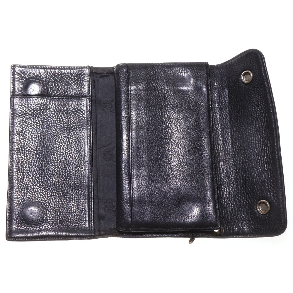 CHROME HEARTS(クロムハーツ) WAVE ウェーブ レザーウォレット 財布 ブラック BCA374