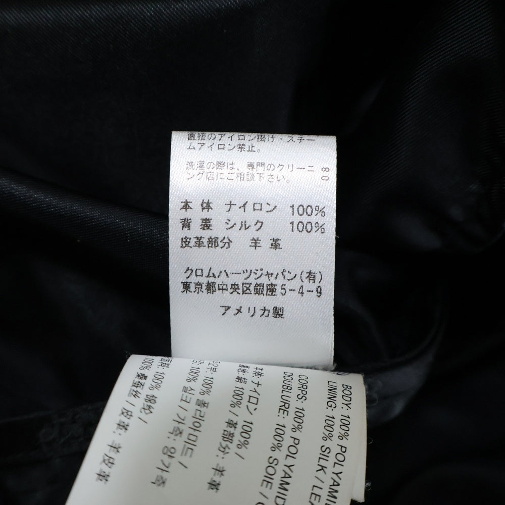 CHROME HEARTS(クロムハーツ) PUDDLES クロスパッチ ダガージップ ナイロンコート ブラック