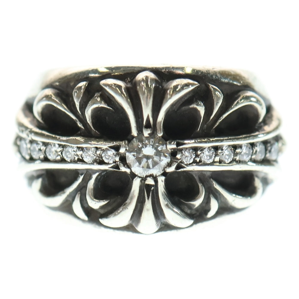 CHROME HEARTS(クロムハーツ) FLRL CRS P DMND フローラルクロス PAVEダイヤ リング シルバー