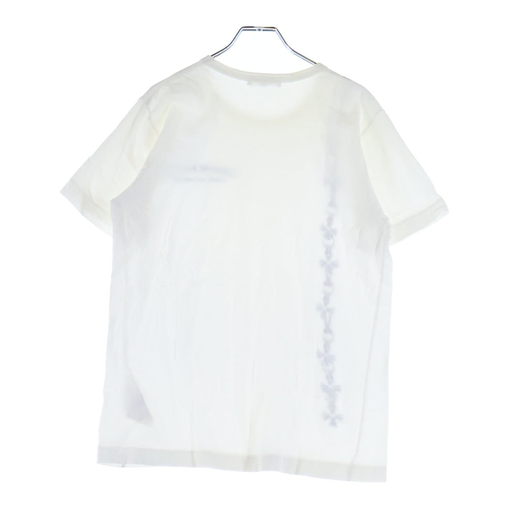 CHROME HEARTS(クロムハーツ) ×COMME des GARCONS コムデギャルソン スクロールラベル カットアウトCHプラスプリント 半袖Tシャツ カットソー ホワイト OT-T026