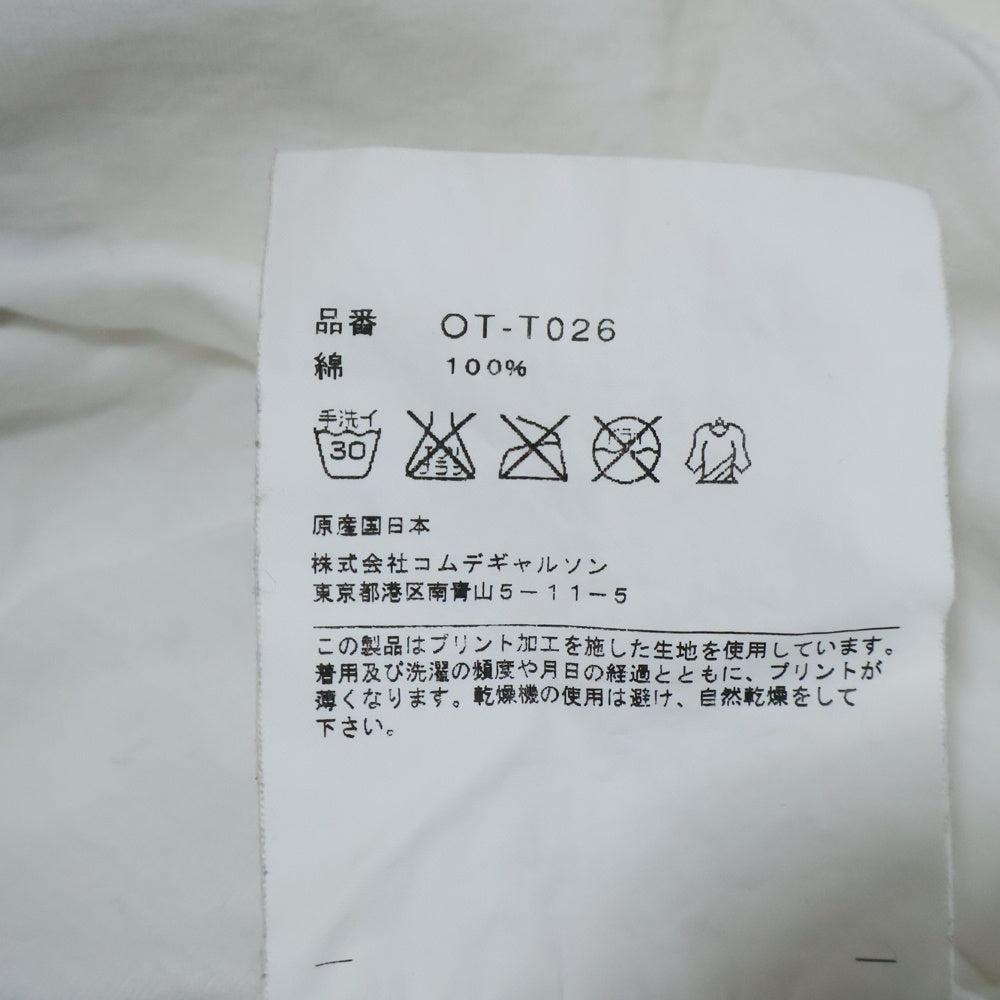 CHROME HEARTS(クロムハーツ) ×COMME des GARCONS コムデギャルソン スクロールラベル カットアウトCHプラスプリント 半袖Tシャツ カットソー ホワイト OT-T026