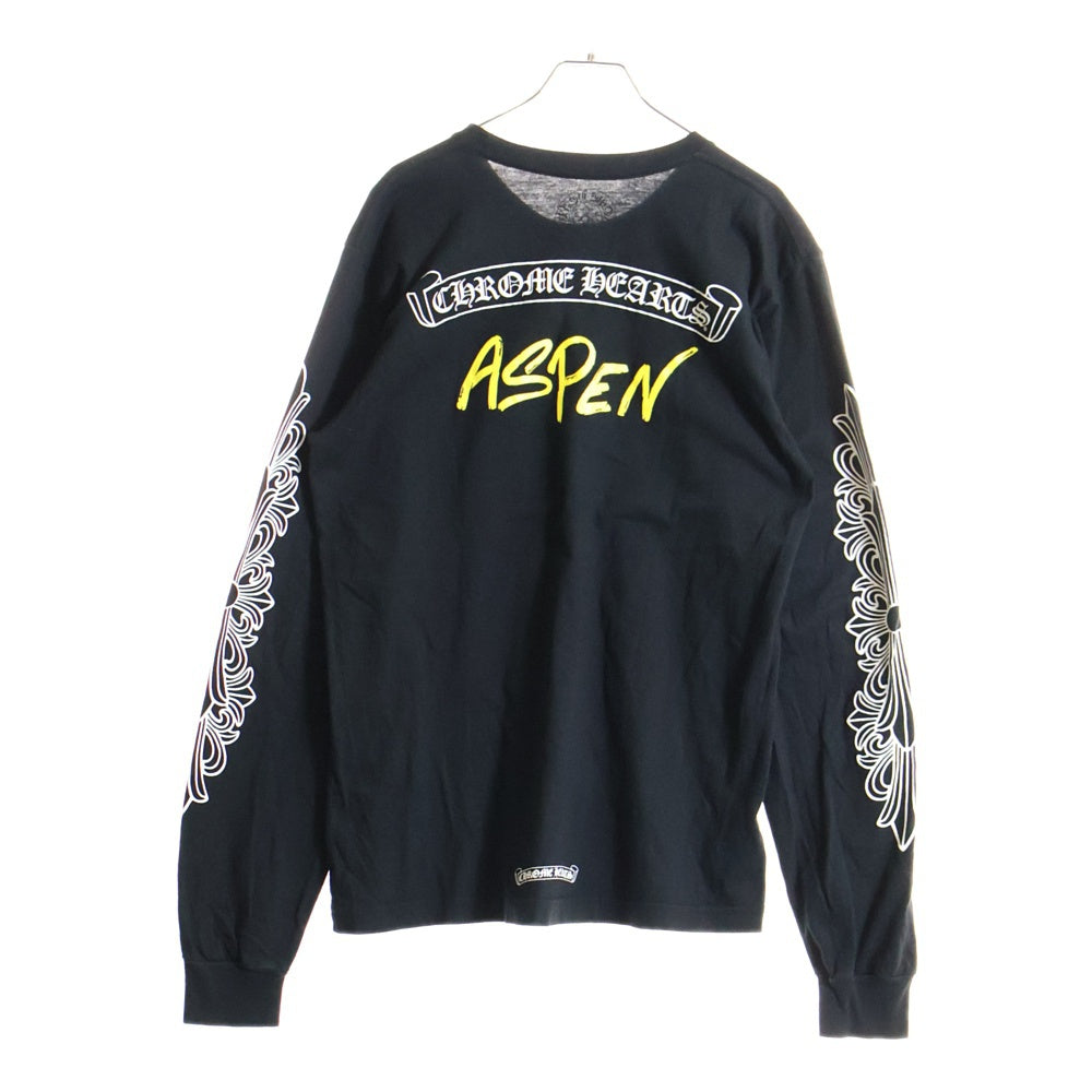 CHROME HEARTS(クロムハーツ) Aspen SCROLL L/S Tee 長袖Tシャツ カットソー ブラック