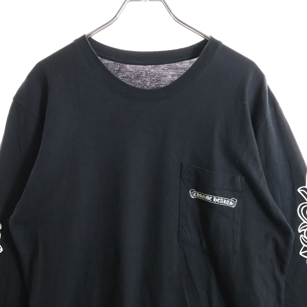CHROME HEARTS(クロムハーツ) Aspen SCROLL L/S Tee 長袖Tシャツ カットソー ブラック