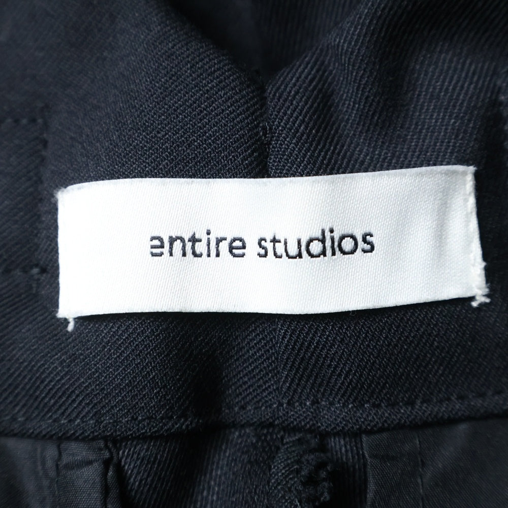 entire studios(エンタイア スタジオ) CINCH PANTスラックス パンツ ブラック ES2546BL