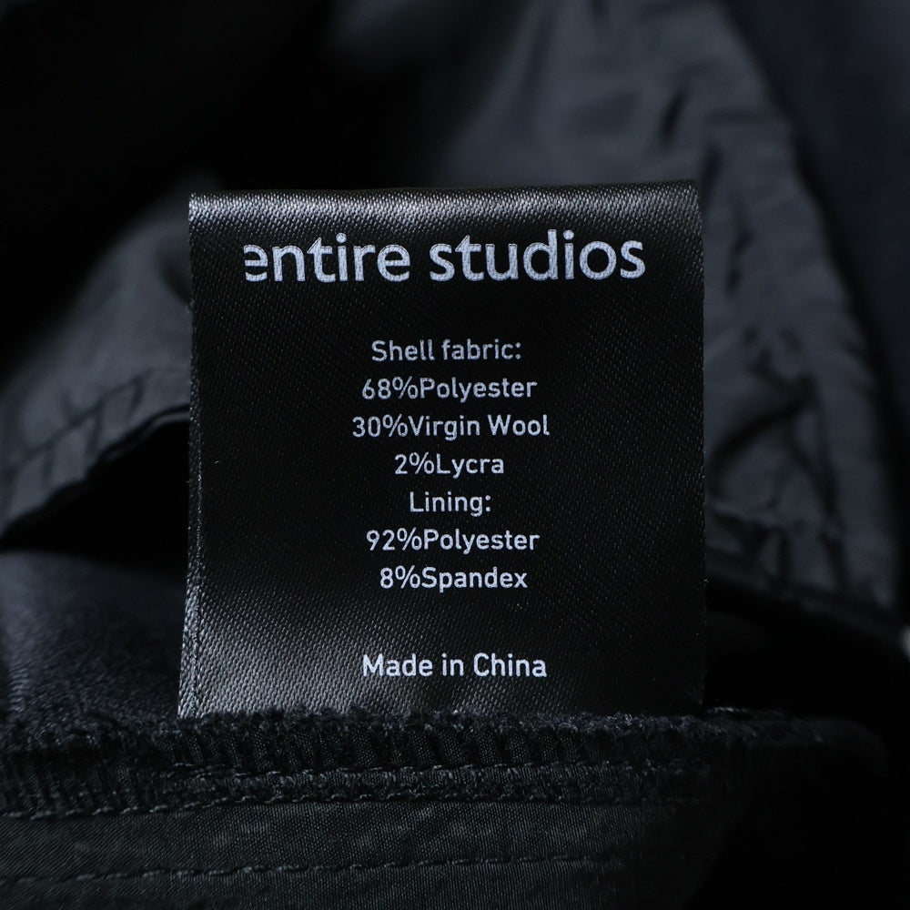 entire studios(エンタイア スタジオ) CINCH PANTスラックス パンツ ブラック ES2546BL