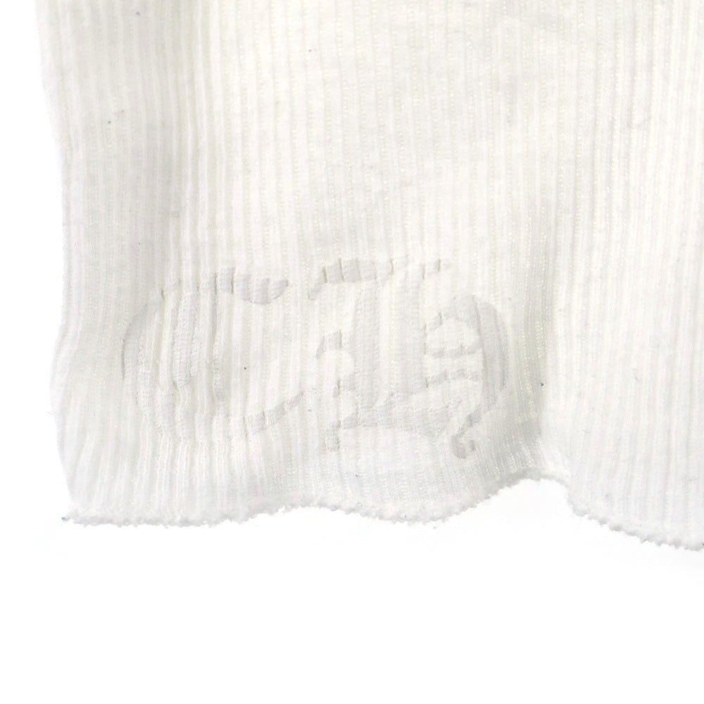 CHROME HEARTS(クロムハーツ) ホースシュープリント リブタンクトップ ノースリーブカットソー ホワイト