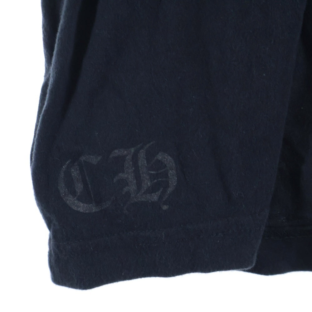 CHROME HEARTS(クロムハーツ) CH T-SHIRT スクロールラベルプリント クルーネック ポケット 半袖Tシャツ