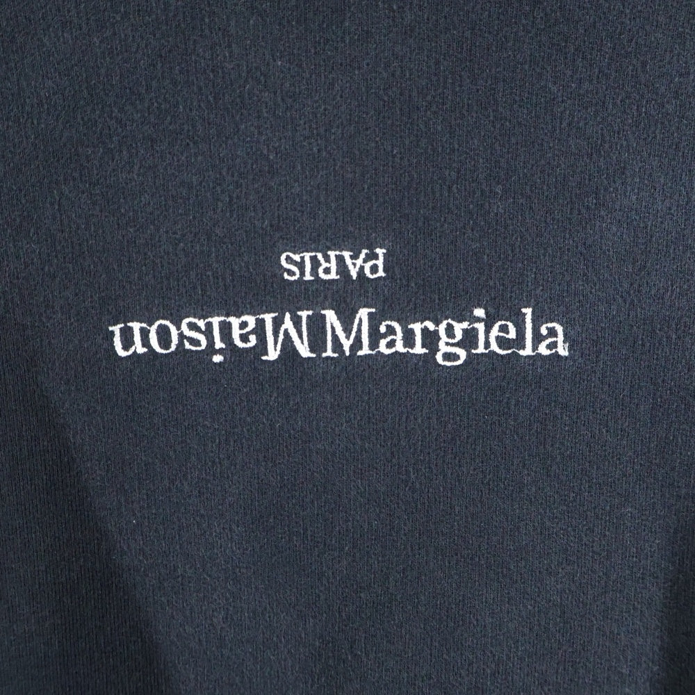 Maison Margiela(メゾンマルジェラ) 22SS プルオーバー ロゴ刺繍 スウェットパーカー ブラック S50GU0167 S25503