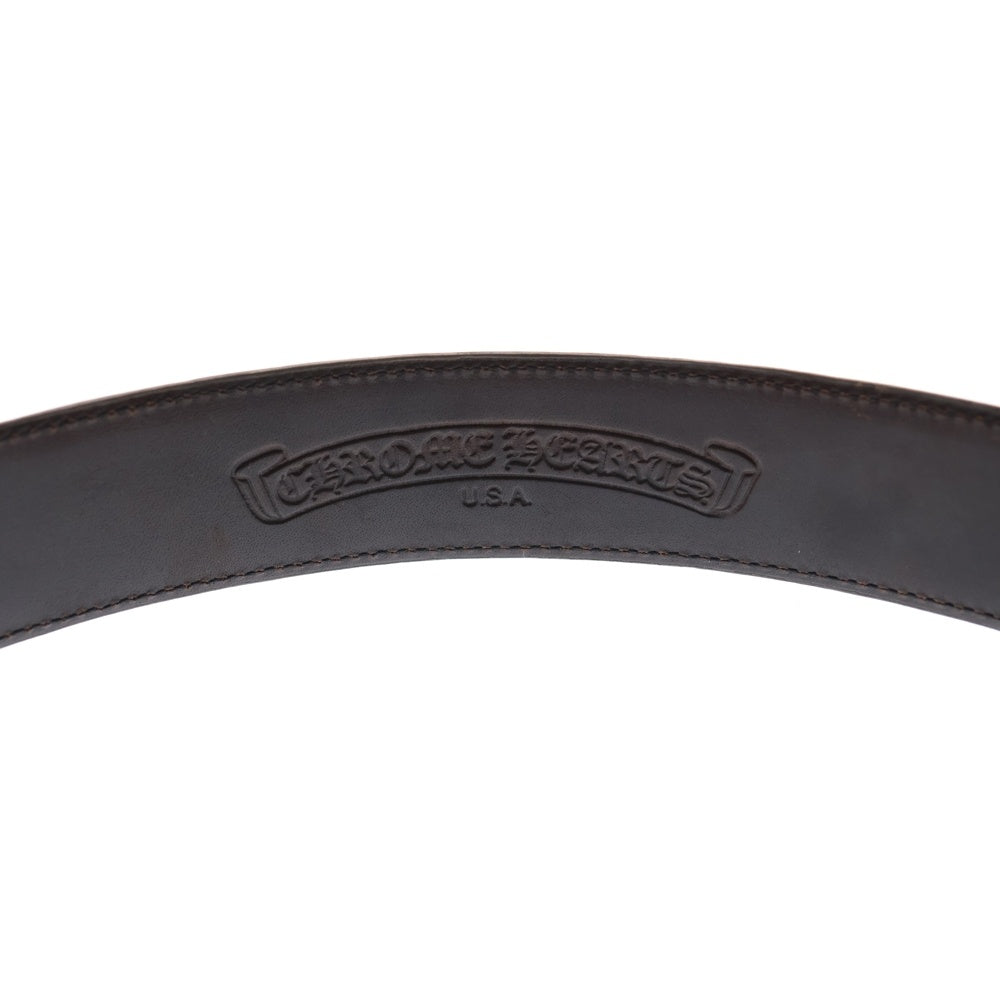 CHROME HEARTS(クロムハーツ) BLT ROLLER 3PC1.5inch 3PCローラーバックル レザーベルト ブラウン