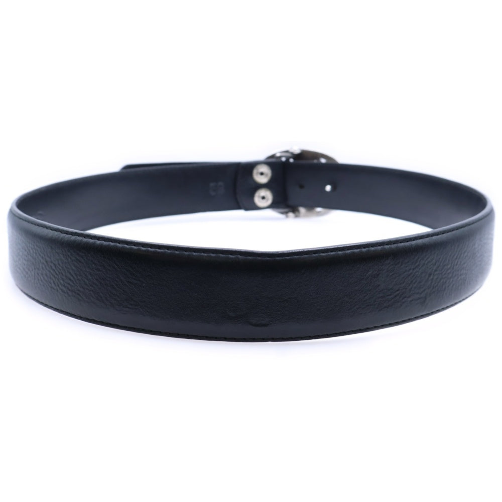 CHROME HEARTS(クロムハーツ) OVAL CROSS STRAP1.5クラシックオーバルクロスバックル レザーベルト シルバー/ブラック