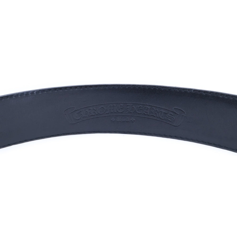 CHROME HEARTS(クロムハーツ) OVAL CROSS STRAP1.5クラシックオーバルクロスバックル レザーベルト シルバー/ブラック