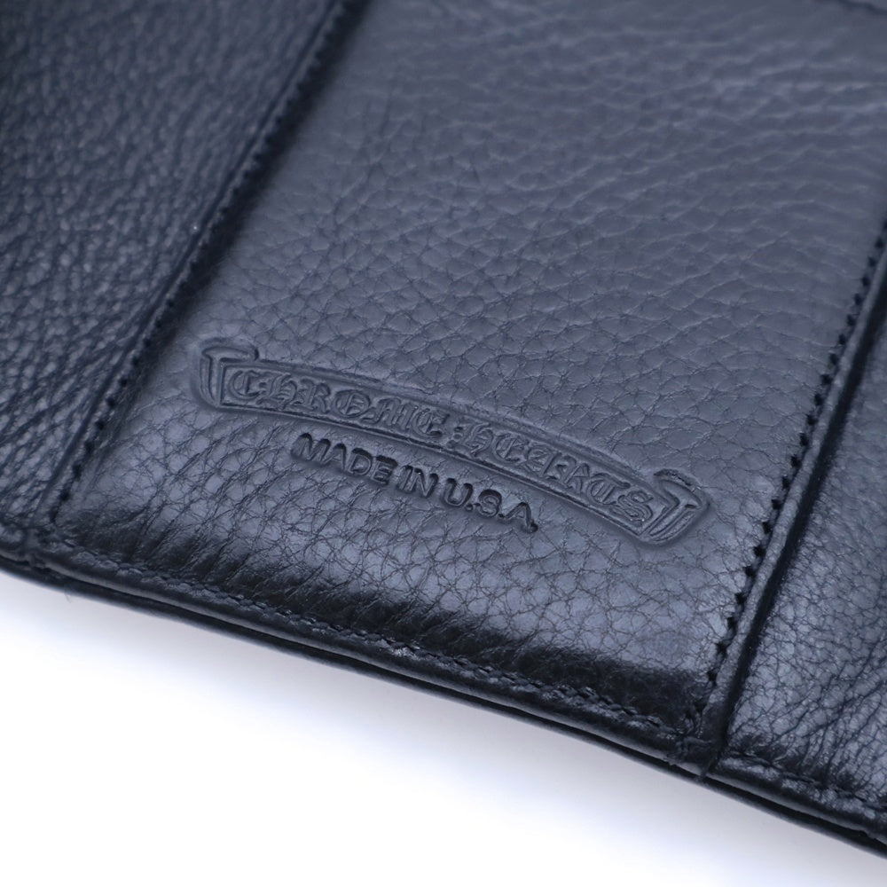 CHROME HEARTS(クロムハーツ) WAVE MINI ウェーブミニ レザーウォレット 財布 ブラックBCA373