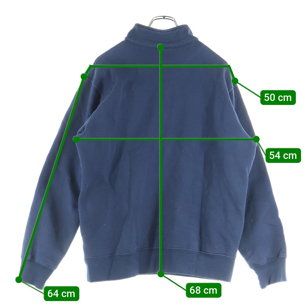 SUPREME(シュプリーム) Sup Half Zip Pullover フロントビッグロゴ ハーフジップ ネイビー