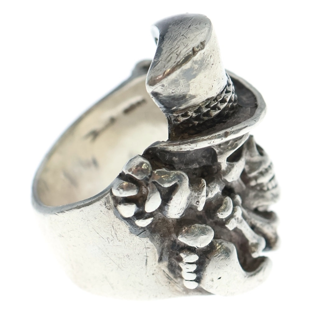 CRAZY PIG(クレイジーピッグ) MASCOT SKULL RING シルクハット スカル リング シルバー