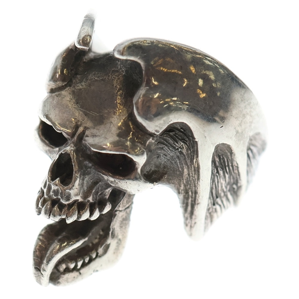 CRAZY PIG(クレイジーピッグ) LUCIFER SKULL RING ルシファー スカルリング シルバー