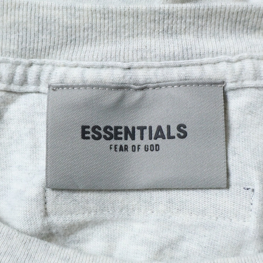 ESSENTIALS FEAR OF GOD(エッセンシャル フィアオブゴッド) Short-Sleeve Tee Light Heather Oatmeal ショート スリーブ ライト ヘザー オートミール ロゴプリント 半袖Tシャツ カットソー グレー