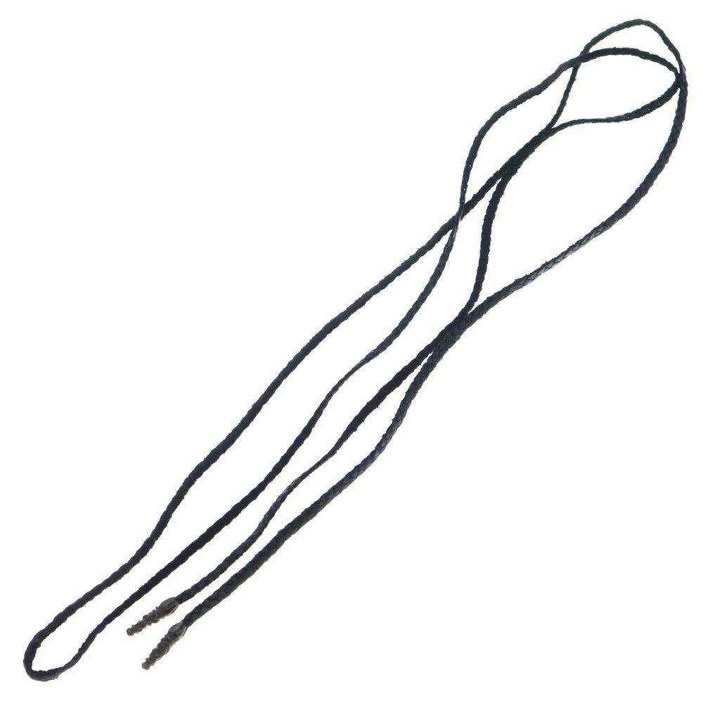 CHROME HEARTS(クロムハーツ) LEATHER BRAID SCROLL ネックレス レザーブレイドネックレス ブラック/シルバー BCA377