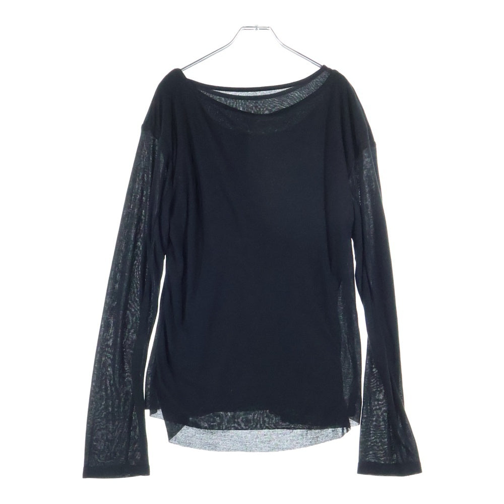 NO/FAITH STUDIOS(ノーフェイスストゥディオス) レイヤード 長袖Tシャツ カットソー ロンT ブラック V294 465-45