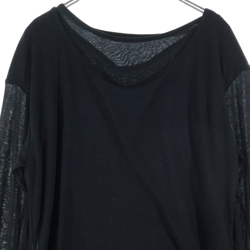 NO/FAITH STUDIOS(ノーフェイスストゥディオス) レイヤード 長袖Tシャツ カットソー ロンT ブラック V294 465-45