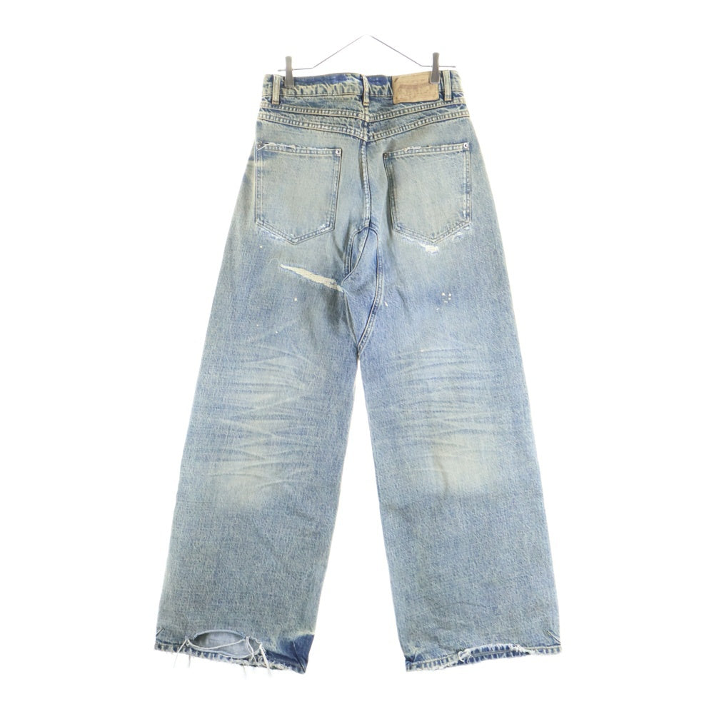 NO/FAITH STUDIOS(ノーフェイスストゥディオス) ワイド ダメージ デニム パンツ インディゴ V294 465-45