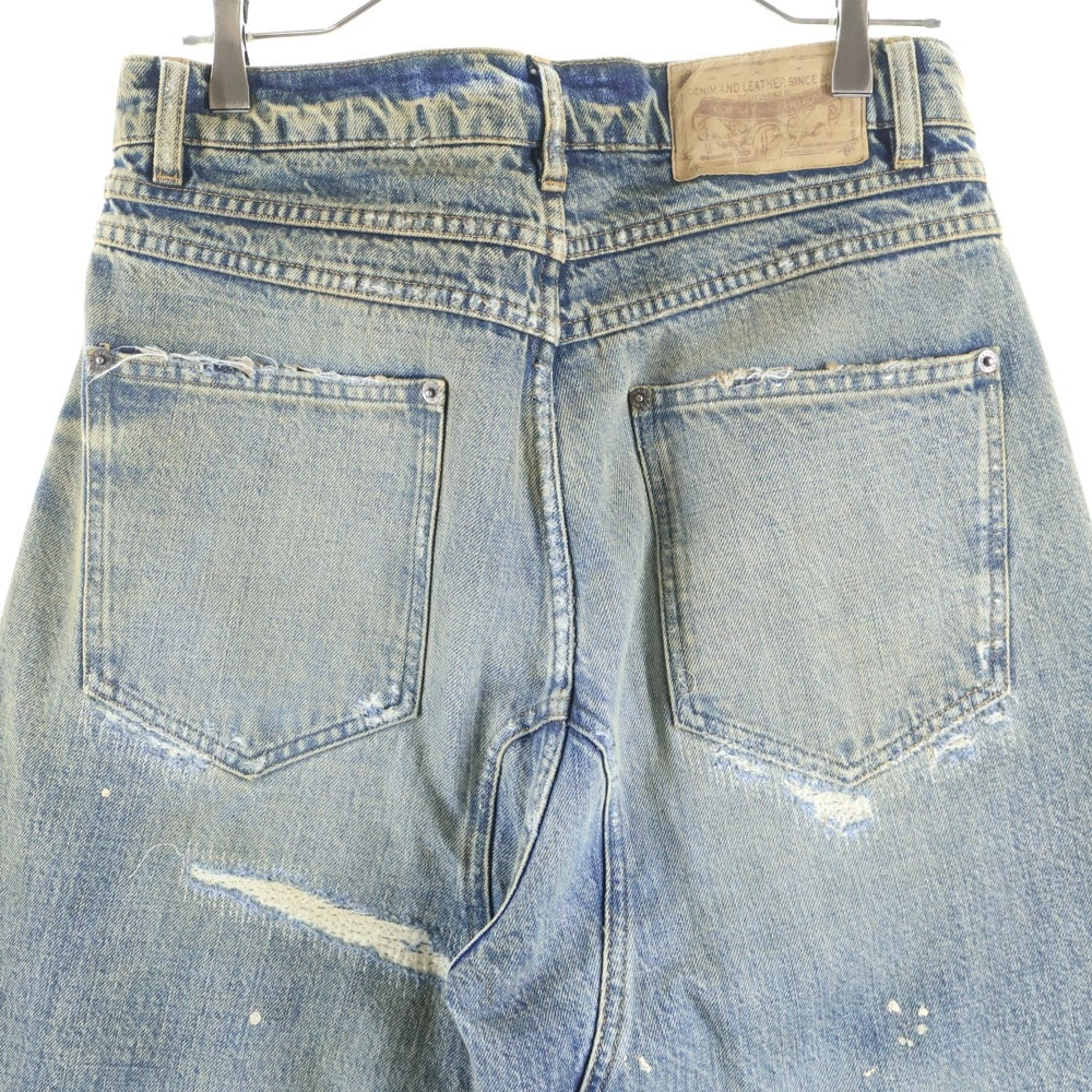 NO/FAITH STUDIOS(ノーフェイスストゥディオス) ワイド ダメージ デニム パンツ インディゴ V294 465-45