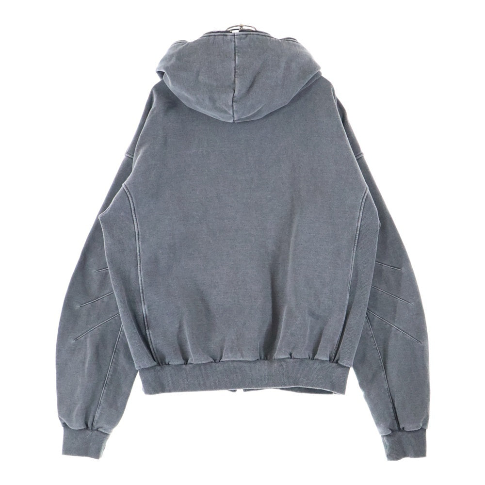 cvtvlist(カタリスト) usual zip hoodie ユージュアル 刺繍デザイン ジップアップパーカー グレー 2201110301