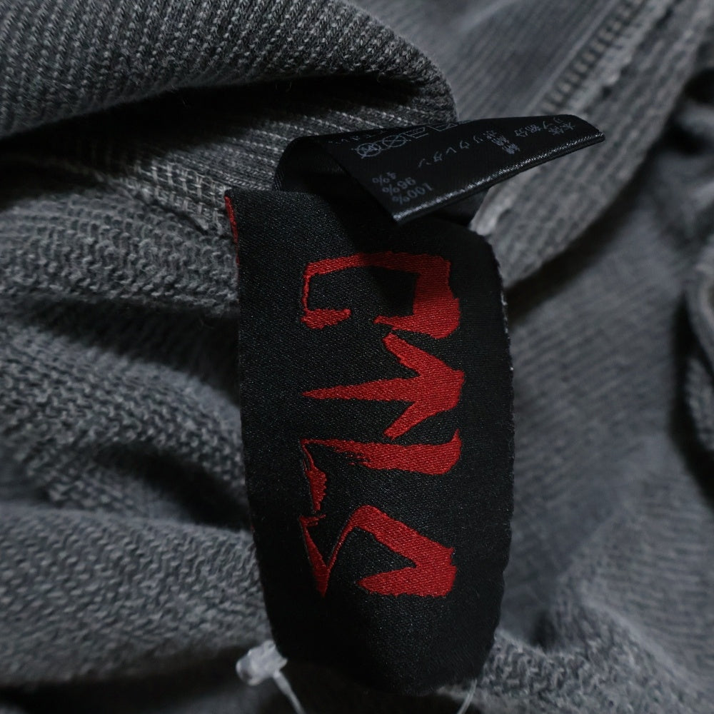 cvtvlist(カタリスト) usual zip hoodie ユージュアル 刺繍デザイン ジップアップパーカー グレー 2201110301