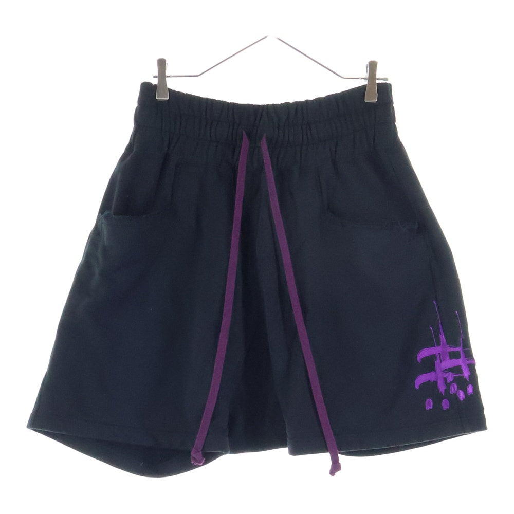 cvtvlist カタリスト Usual Tee ユージュアル スウェット 刺繍 ショーツ ハーフパンツ ブラック 2301070401 cvtvlist(カタリスト) Usual Tee ユージュアル スウェット 刺繍