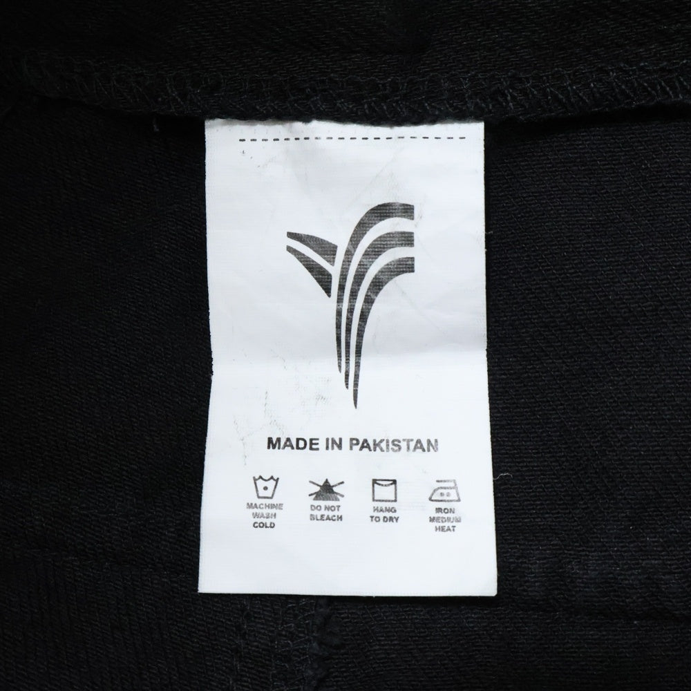 YORI SPORT(ヨリ スポーツ) ダメージ ライン デニムパンツ ブラック