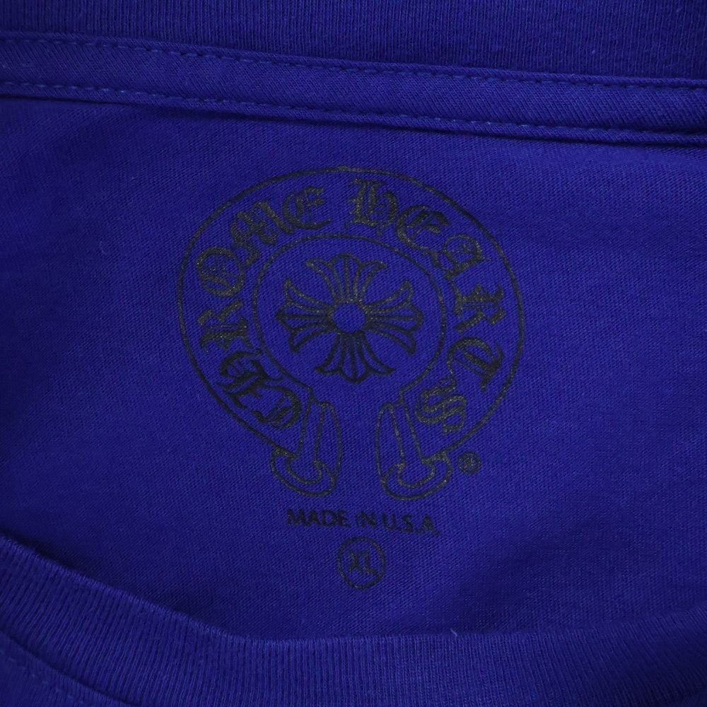 CHROME HEARTS(クロムハーツ) BLUE STAR LONG SLEEVE TEE バックスタープリントクルーネック長袖Tシャツ ブルー