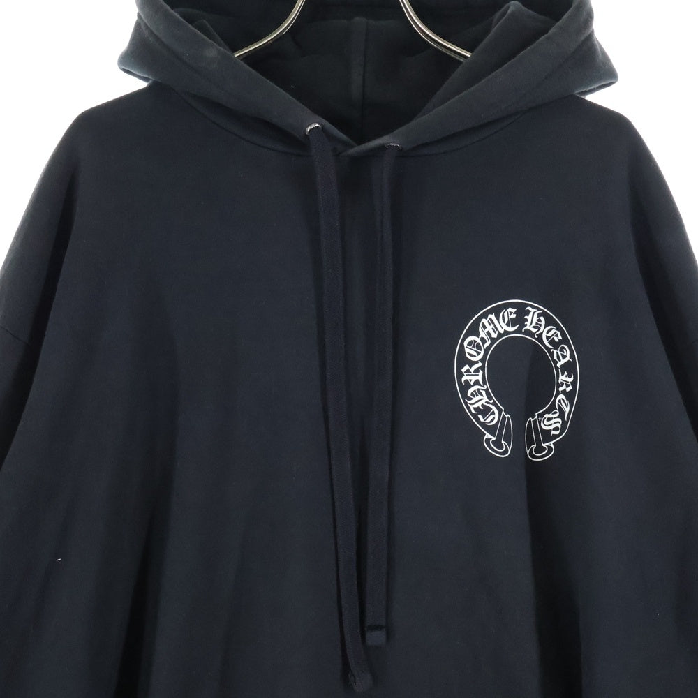 CHROME HEARTS(クロムハーツ) ×MATTY BOY Chomper Horseshoe Hoodie マッティボーイ チョンパーホースシュープリント プルオーバースウェットパーカー フーディー ブラック