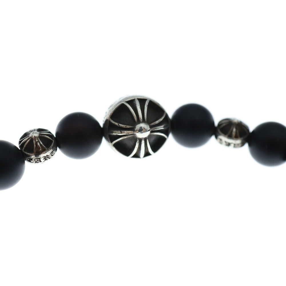 CHROME HEARTS(クロムハーツ) 8mm BEAD 8mmビーズブレス 8mmオニキスビーズブレスレット ブラック/シルバー