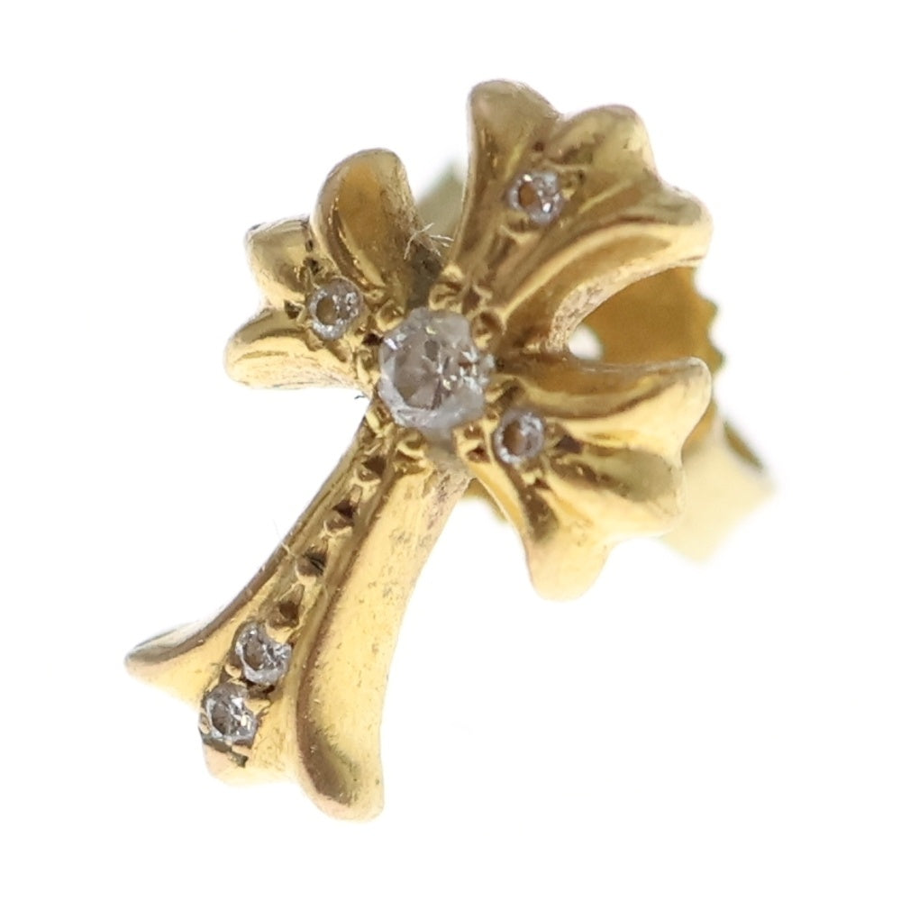 CHROME HEARTS(クロムハーツ) 22K CH CRS 2 FAT P/DIA CHクロスファット スタッドピアス PAVEダイヤ ゴールド BCA019