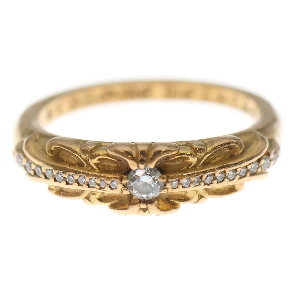 CHROME HEARTS(クロムハーツ) 22K BABYCLSC P/DIA ベイビークラシック フローラルクロスリング PAVEダイヤ ゴールド BCA055