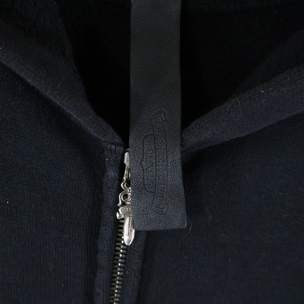 CHROME HEARTS(クロムハーツ) SAILIN ON ZIP HD セメタリークロス刺繍 ジップアップパーカー ブラック/シルバー