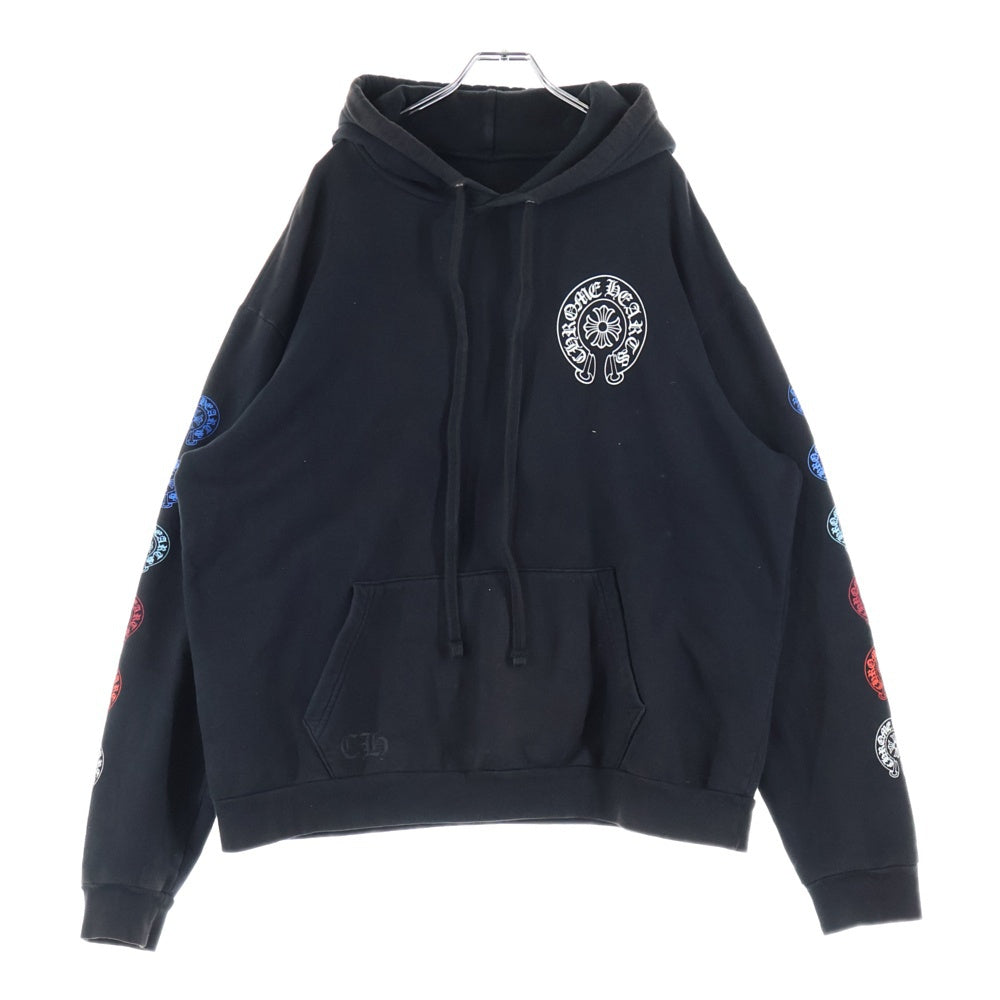 CHROME HEARTS(クロムハーツ) Multi Color Horseshoe マルチホースシュープリント プローバーパーカー ブラック
