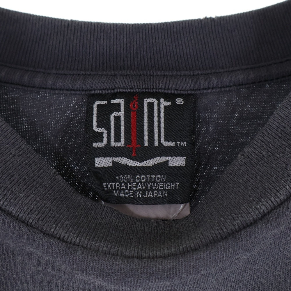 SAINT MICHAEL(セントマイケル) 24SS MAGICAL SAINT マジカルセント ダメージ加工半袖Tシャツ グレー SM-YS8-0000-006