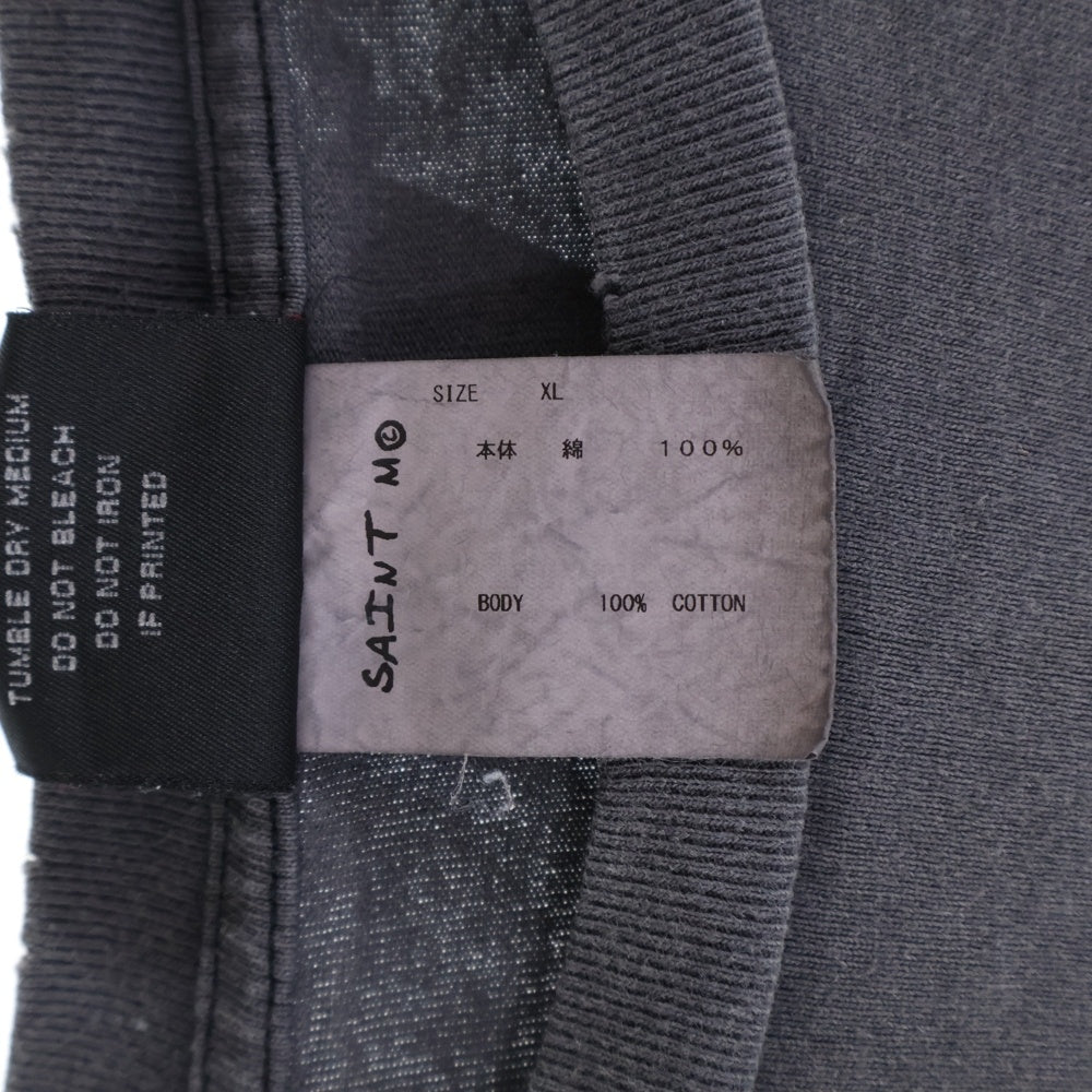 SAINT MICHAEL(セントマイケル) 23AW SURVIVE L/S TEE サバイブ クルーネック 長袖カットソー Tシャツ グレー SM-A23-0000-006