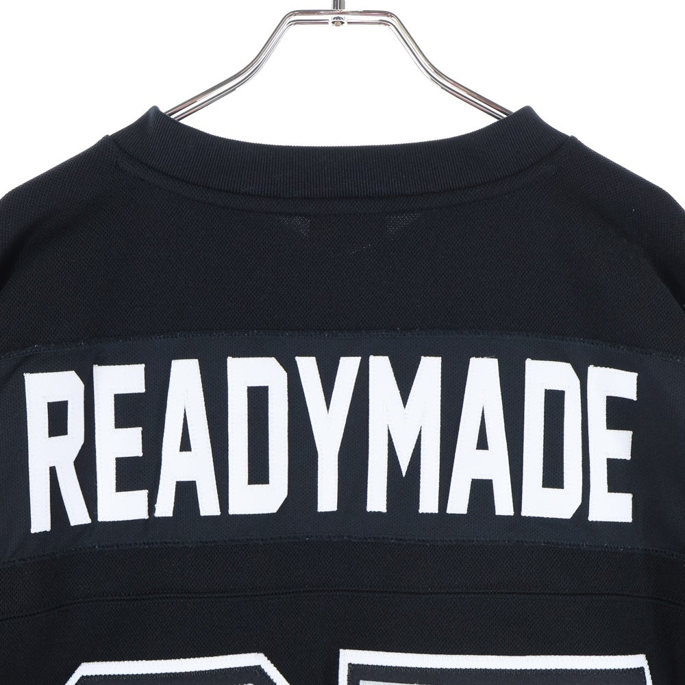 READY MADE(レディメイド) 23SS GAME SHIRT SMILE スマイル刺繍 長袖ゲームシャツ ブラック RE-P0-BK-00-00-249