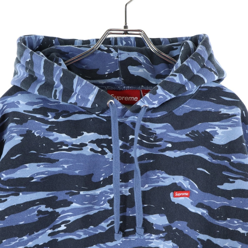 SUPREME(シュプリーム) Small Box Hooded Sweatshirt スモールボックスロゴ プルオーバーパーカー ブルー