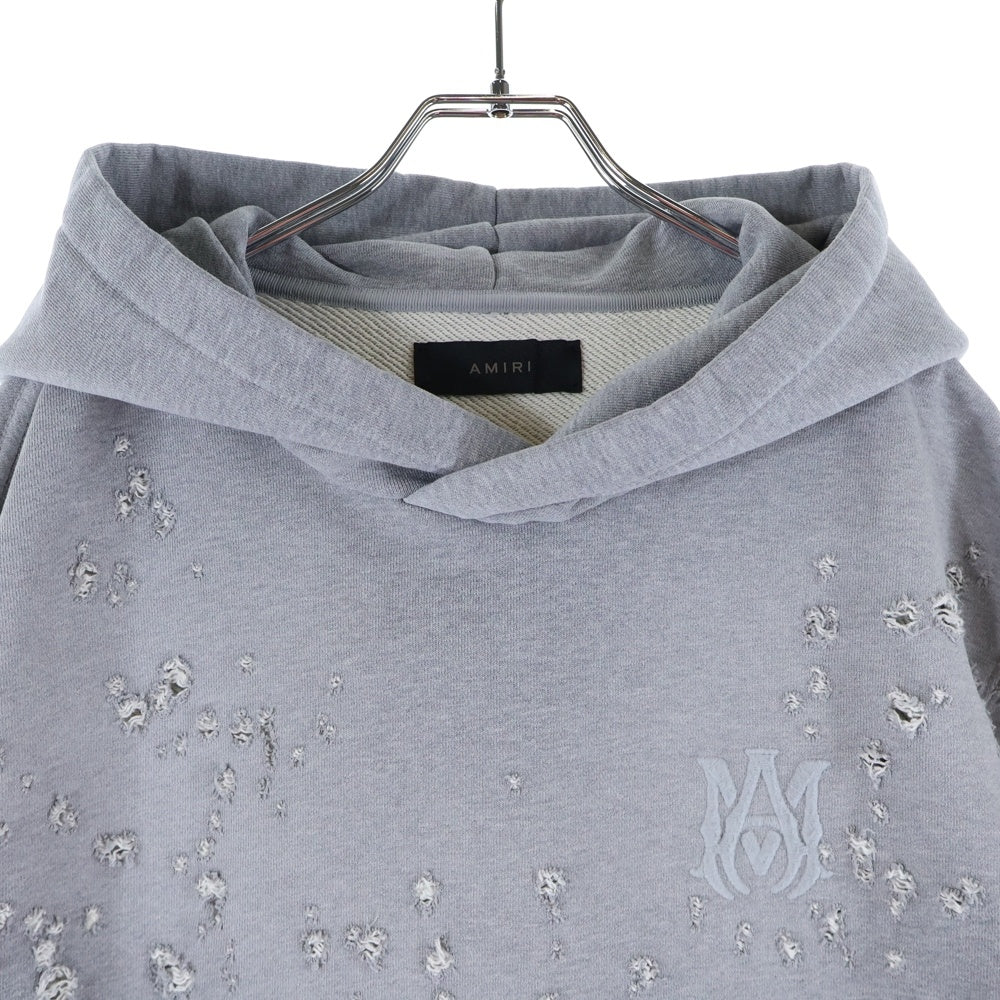 AMIRI(アミリ) MA Shotgun デストロイド プルオーバーパーカー グレー