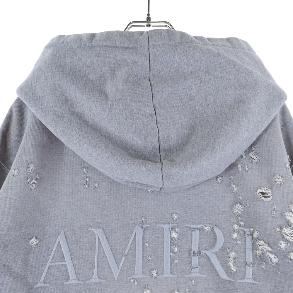 AMIRI(アミリ) MA Shotgun デストロイド プルオーバーパーカー グレー