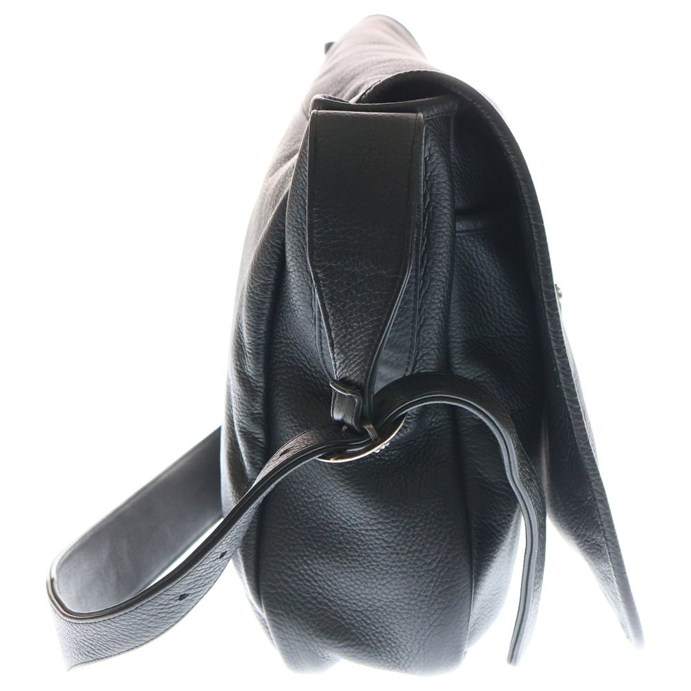 CHROME HEARTS(クロムハーツ) BAG-MAIL メールバッグ スターパッチ ラージスター装飾 ショルダーバッグ ブラック