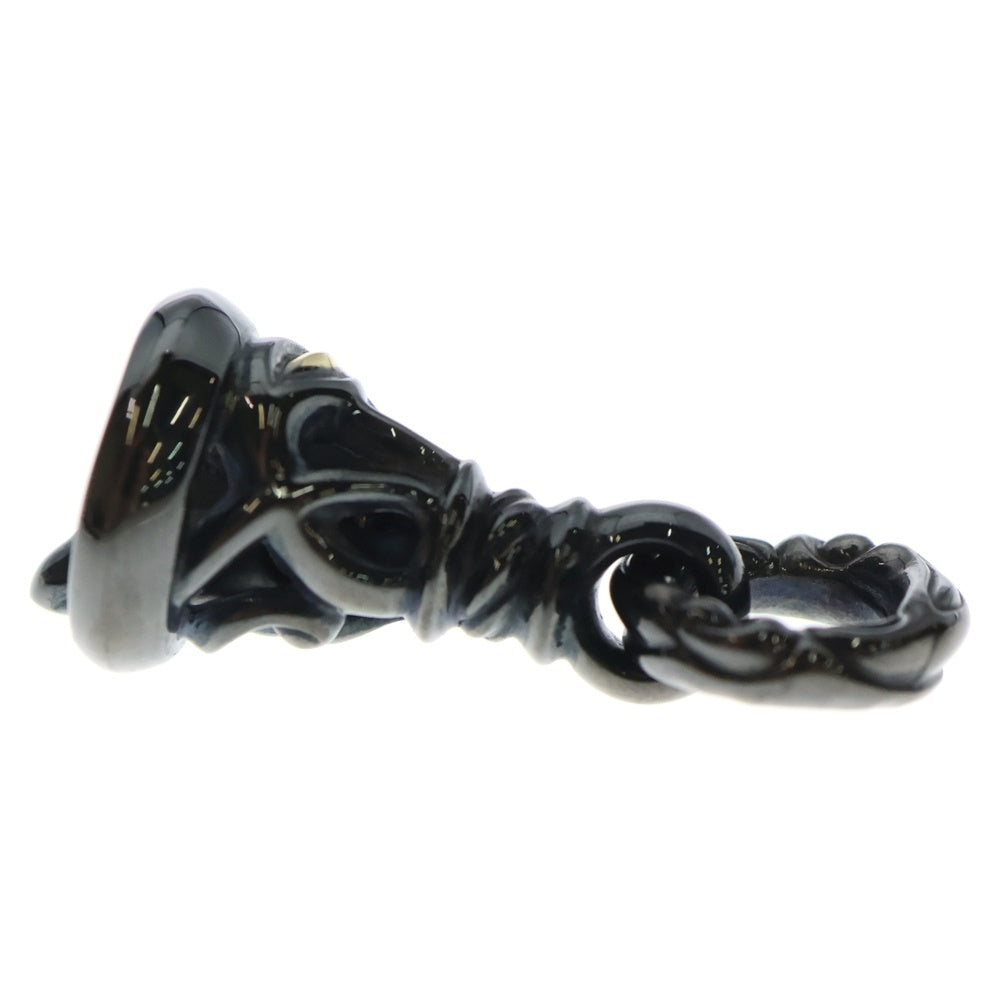 LONE ONES(ロンワンズ) クレーンベル ペンダント S w/ ブラックコーティング w/ K18イエローゴールド アイズ S ブラックエディション