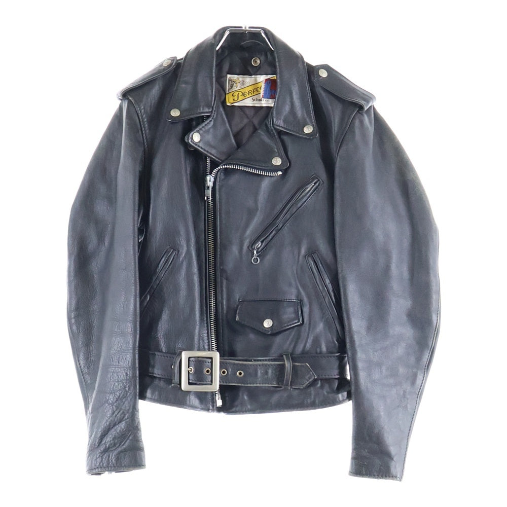 SCHOTT(ショット) USA製 ダブルレザー ライダース ジャケット ブラック