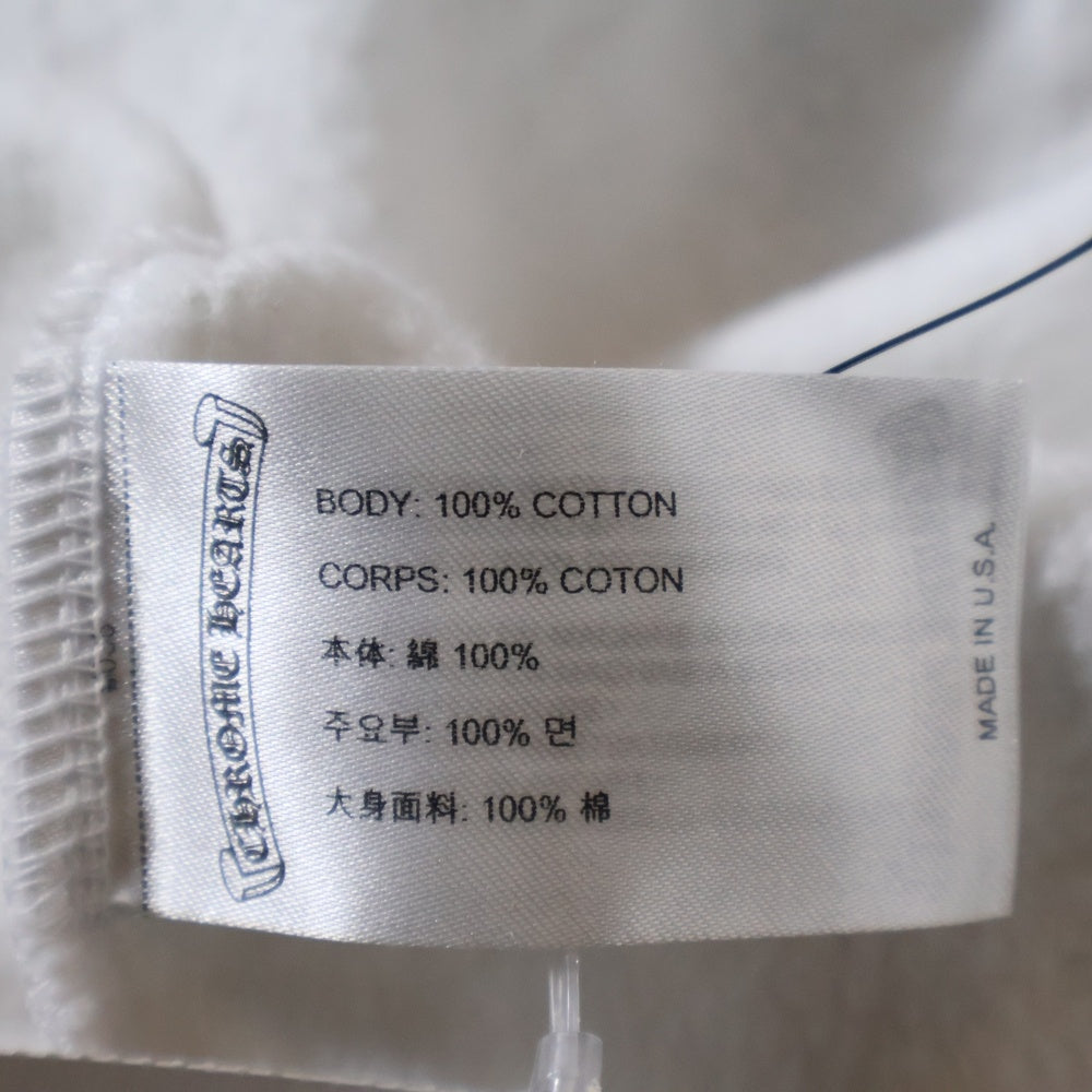 CHROME HEARTS(クロムハーツ) HORSESHOE PULLOVER HOODIE ホースシュー アームフローラル プリント スウェット プルオーバーパーカー ホワイト