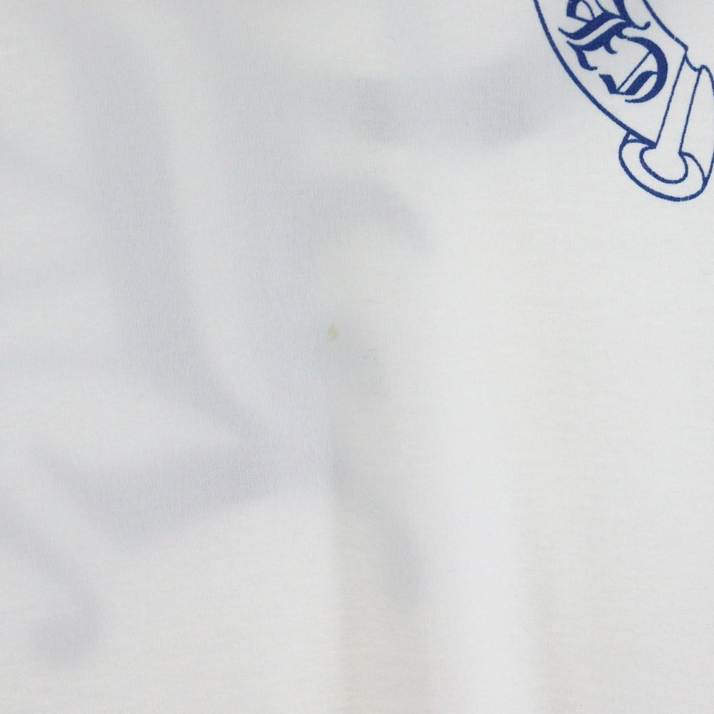 CHROME HEARTS(クロムハーツ) Raglan Sleeve Tee バックCHプリント ラグランスリーブ 長袖Tシャツ カットソー ブルー/ホワイト