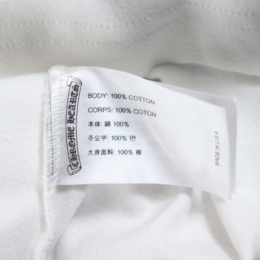 CHROME HEARTS(クロムハーツ) Raglan Sleeve Tee バックCHプリント ラグランスリーブ 長袖Tシャツ カットソー ブルー/ホワイト