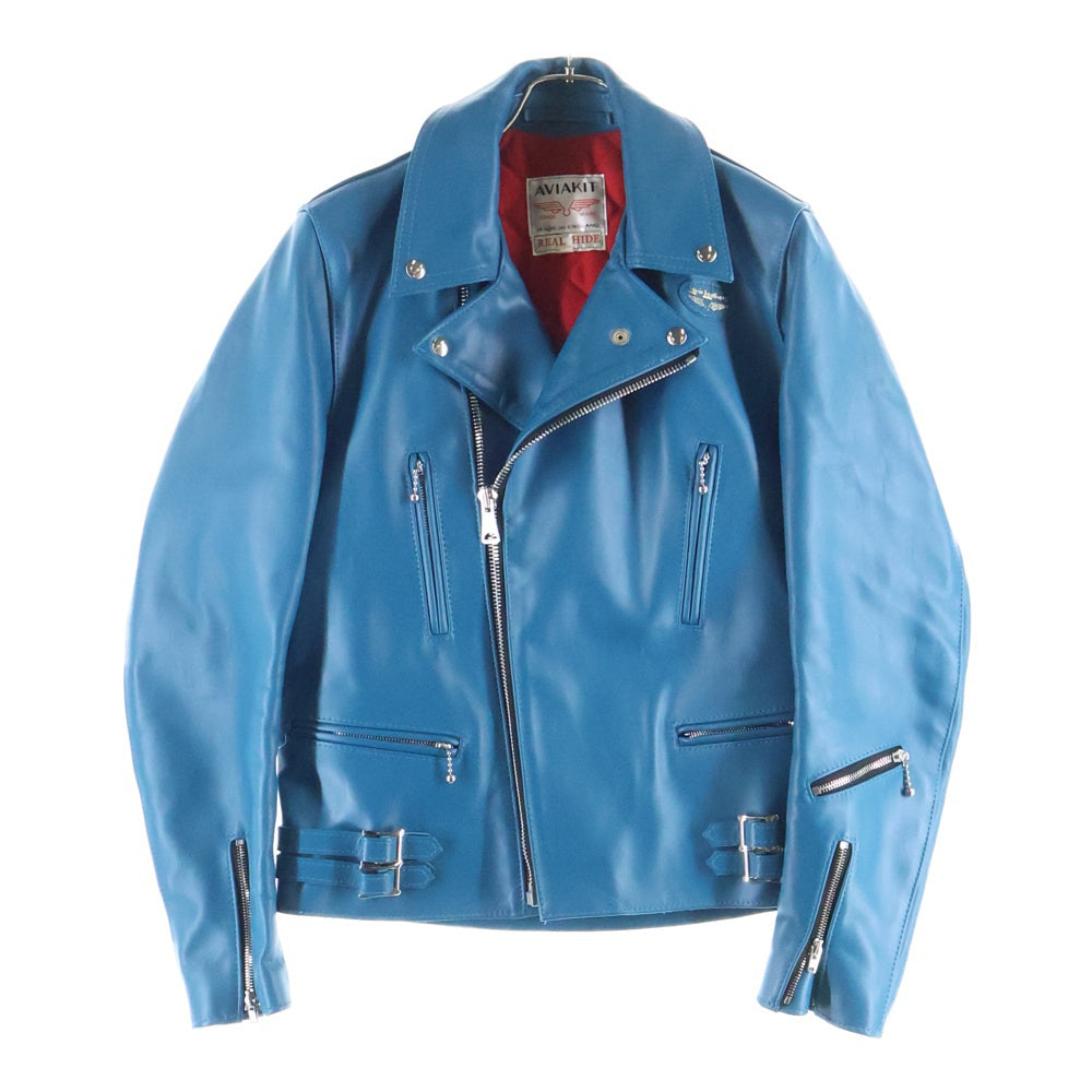 Lewis Leathers(ルイスレザー) LIGHTNING TIGHT FIT ライトニング タイトフィット ホースハイド レザージャケット ライトブルー